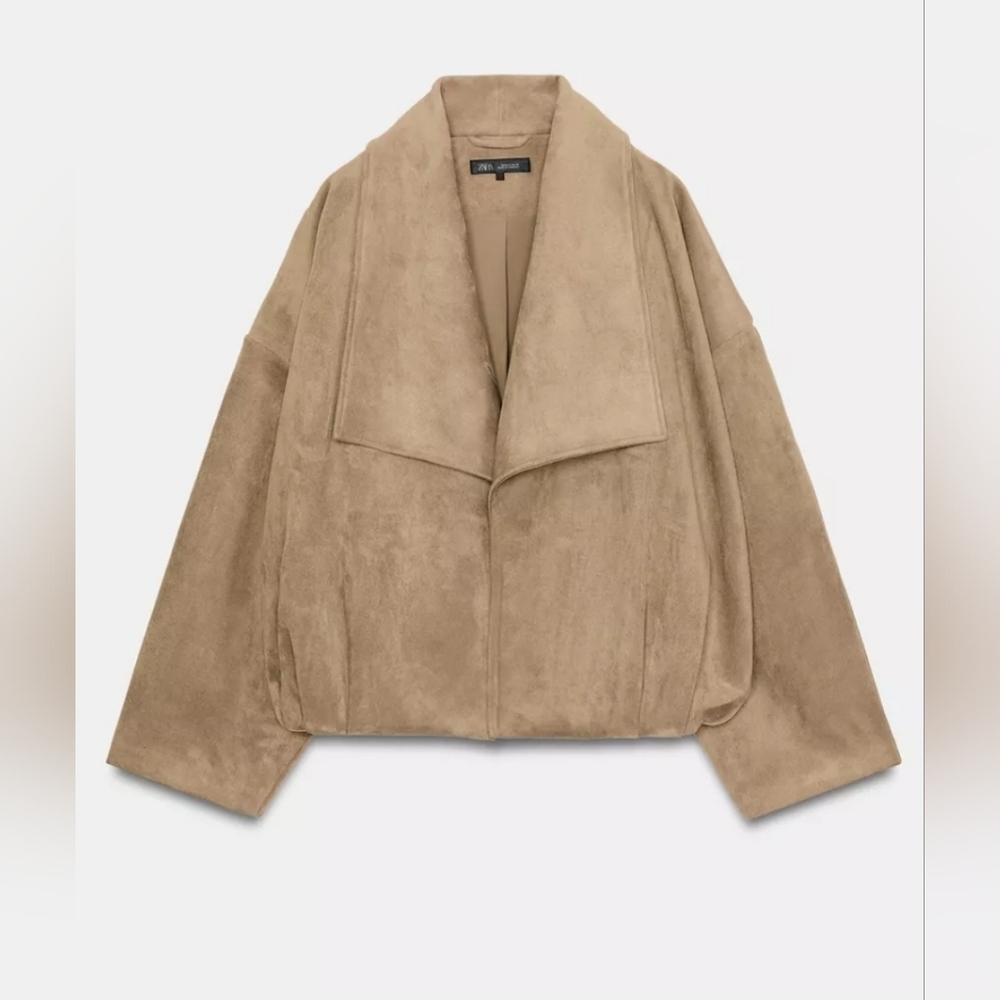 Zara Taupe Teddy Jacket
